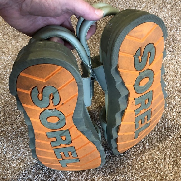 Sorel Viibe slingback sandal safari/stone green womens sz 9.5 - Picture 7 of 10